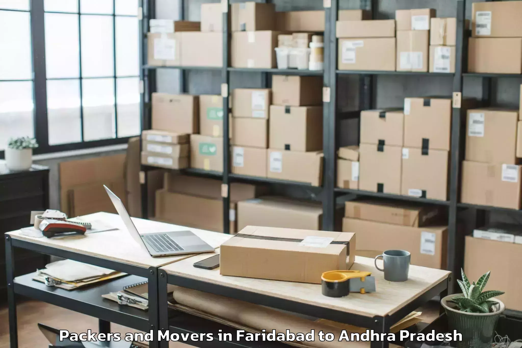 Book Faridabad to Gollaprolu Packers And Movers